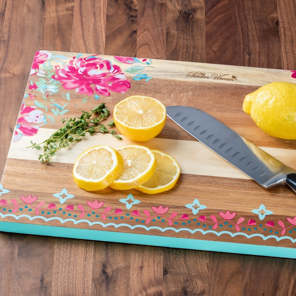 Pioneer Woman Mint Cutting Bread Board New